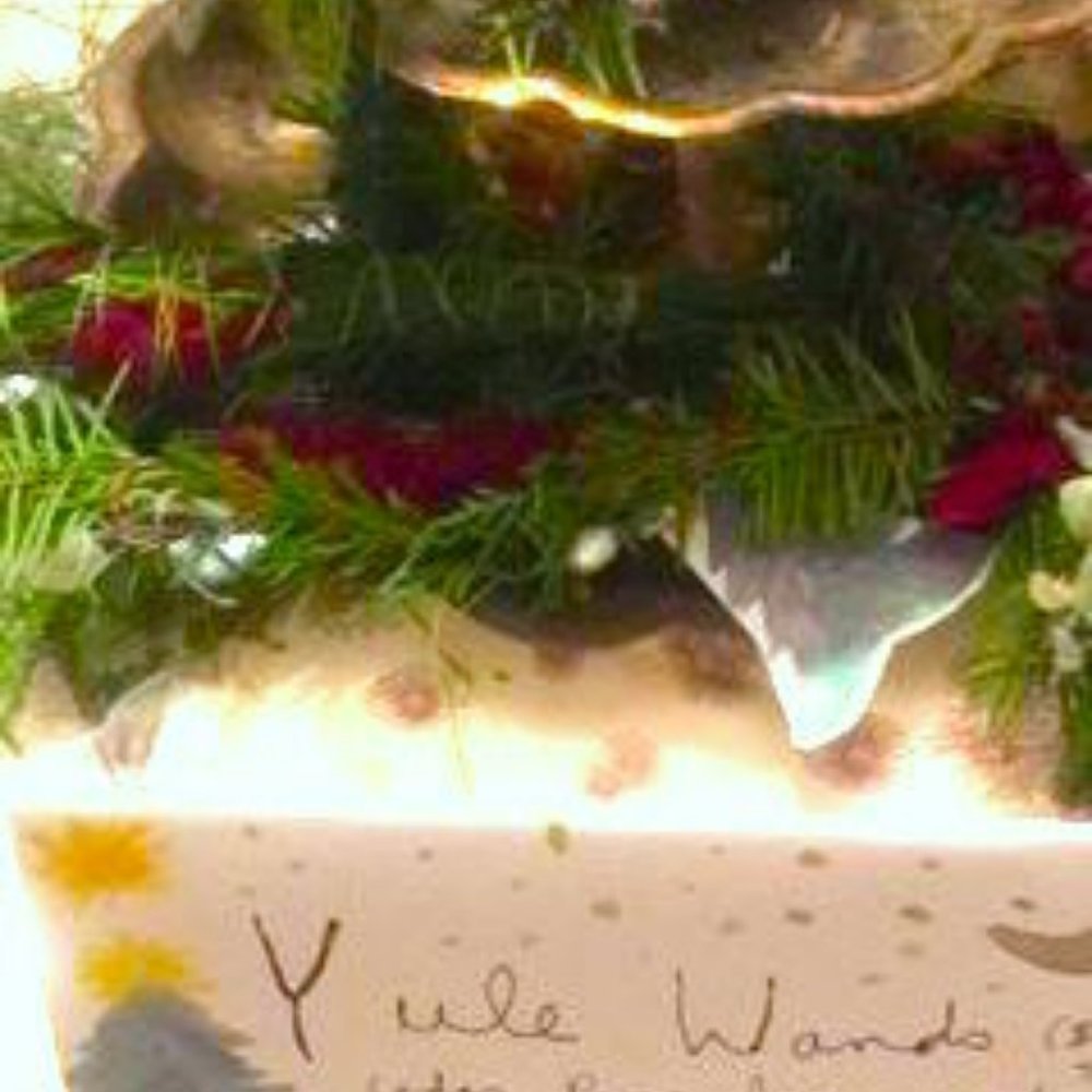 Yule botanical wands large- handmade art gift decorative died floral pine cedar